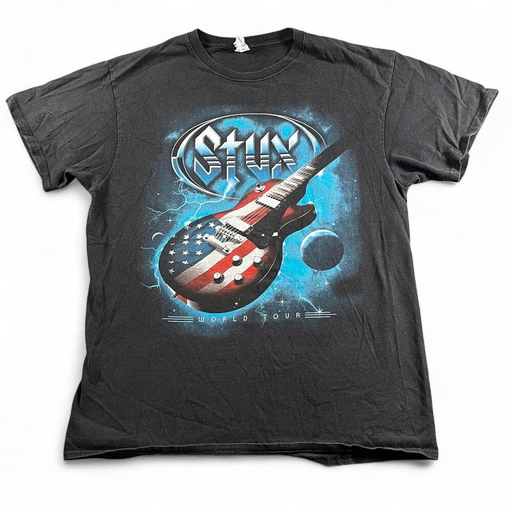Styx Men's Black and Grey T-shirt